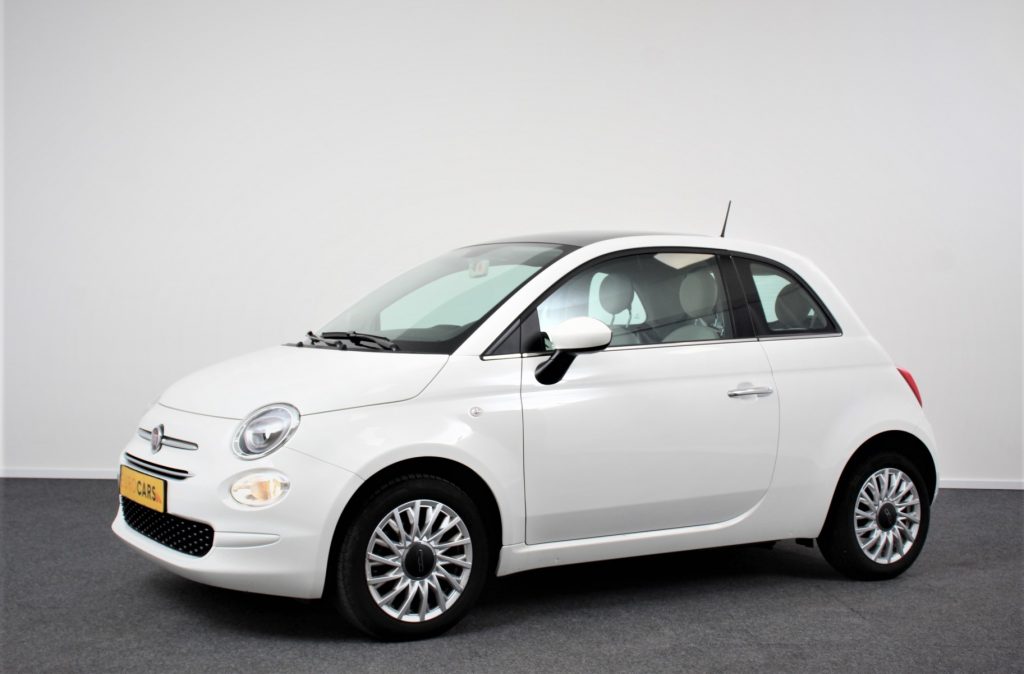 Fiat 500 zijkant wit